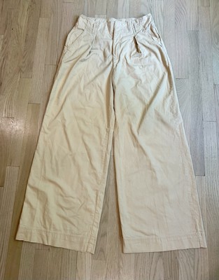 Abercrombie A&F Y2K Chino Wide Leg Pants Women s Size Medium Cotton Khaki Brown