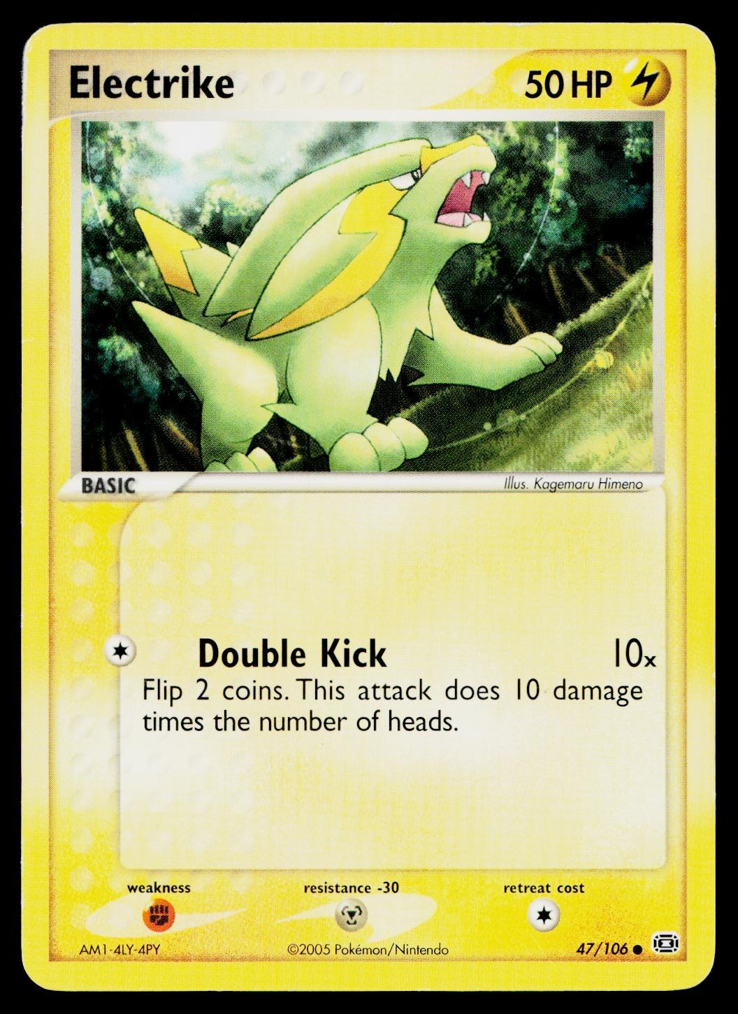 Electrike 47/106 Common Emerald Pokemon Moderately Played