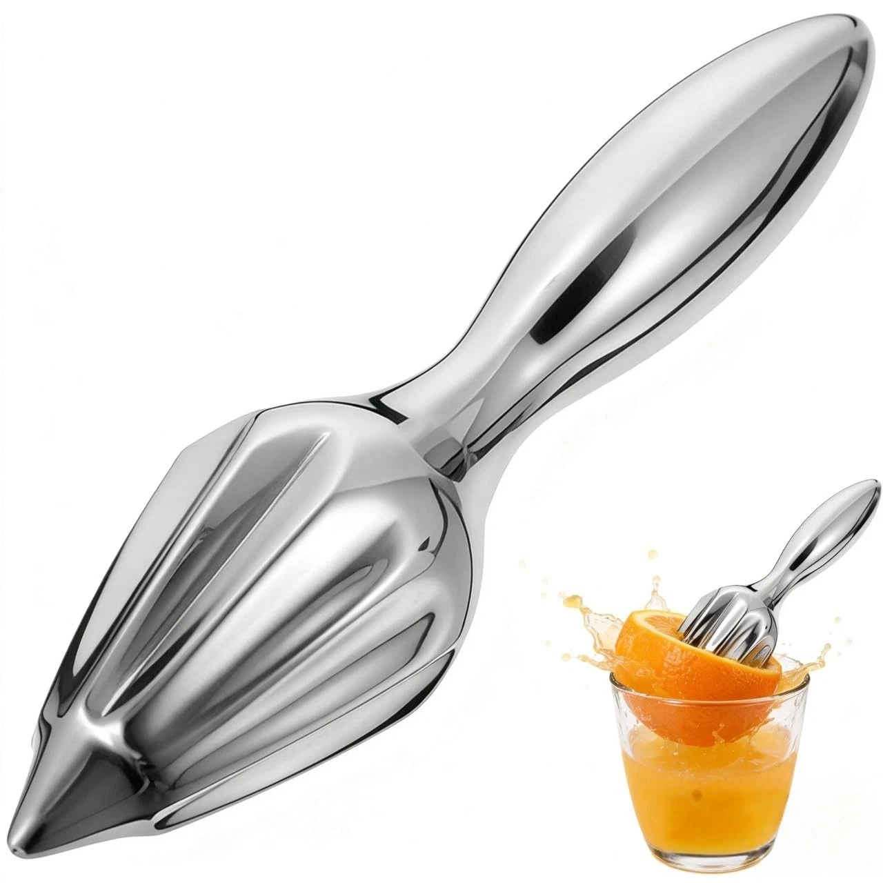 Stainless Steel Citrus Reamer Handheld Lemon Squeezer Reamer - Manual Lemon J...
