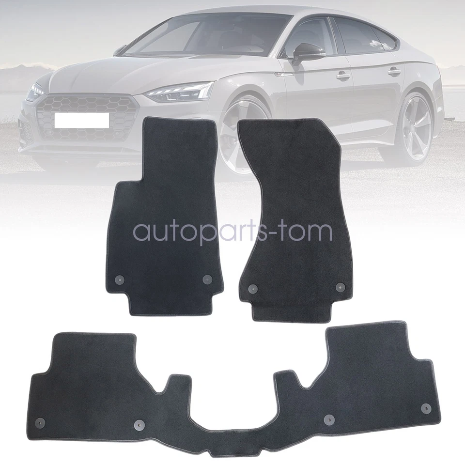 Floor Mats Carpet Replacement For 2018-2024 Audi A5 RS5 S5 Sportback Velour New - Image 2 of 4