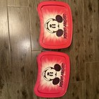 Vintage Disney Mickey Mouse Red Metal TV Tray Comic Style Face Decent Cond — photo 1