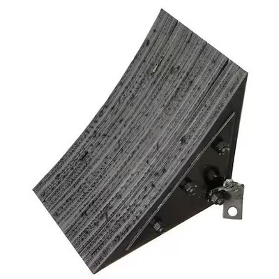 Wheel Chock, Rubber, W 11-1/8 In, H 13-3/4,  19P550