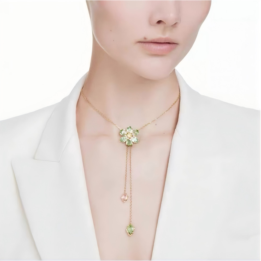 Collar Cristal Pétalo Swarovski Nueva Correa Caja