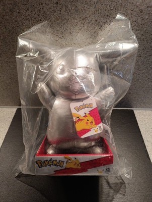 Pokémon 25. Jubiläum Select Plüschfigur Silber Version Pikachu 30 cm Neu