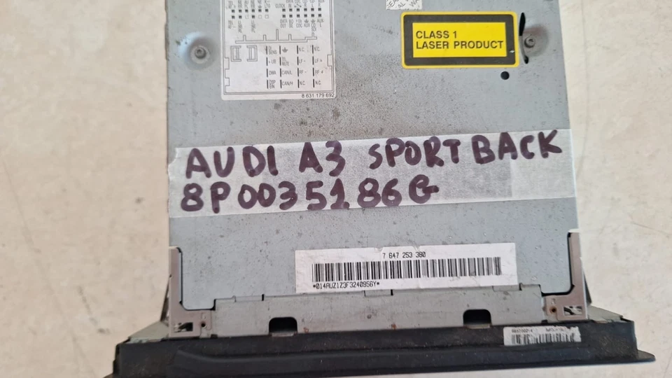 AUTORADIO PER AUDI A3 Sportback (8PA) (08 15) COD.8P0035186G CBZ - Immagine 4 di 4