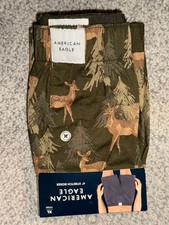 American Eagle Men's 4" Stretch Boxer Size XL 40-42 Deer Wildlife Trees NWT