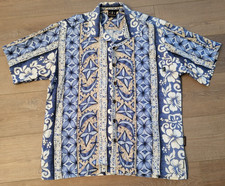 Vans Barkcloth Hawaiian Shirt Triple Crown of Surfing North Shore Hawaii Size: L