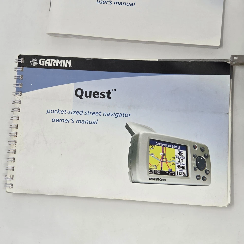 GARMIN QUEST GPS VEHICLE NAVIGATION SYSTEM BUNDLE W/ MANUAL AND POWER CRADLE - Image 4 of 4