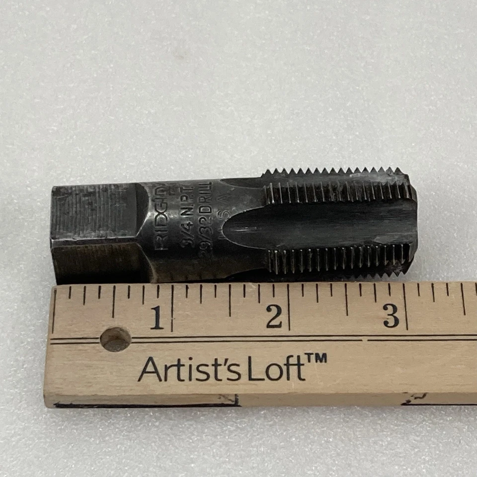 Ridgid 3/4" NPT Pipe Tap 29/32 Drill Tap 3/4 N.P.T Tap USA Made Tool - Image 3 of 4
