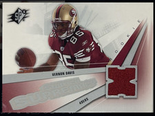 Upper Deck 2006 SPx Swatch Supremacy Vernon Davis Rookie Mem #SW-VD 49ers