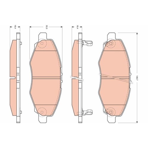 Kit plaquettes de frein TRW GDB3427 : Précision et fiabilité pour Toyota