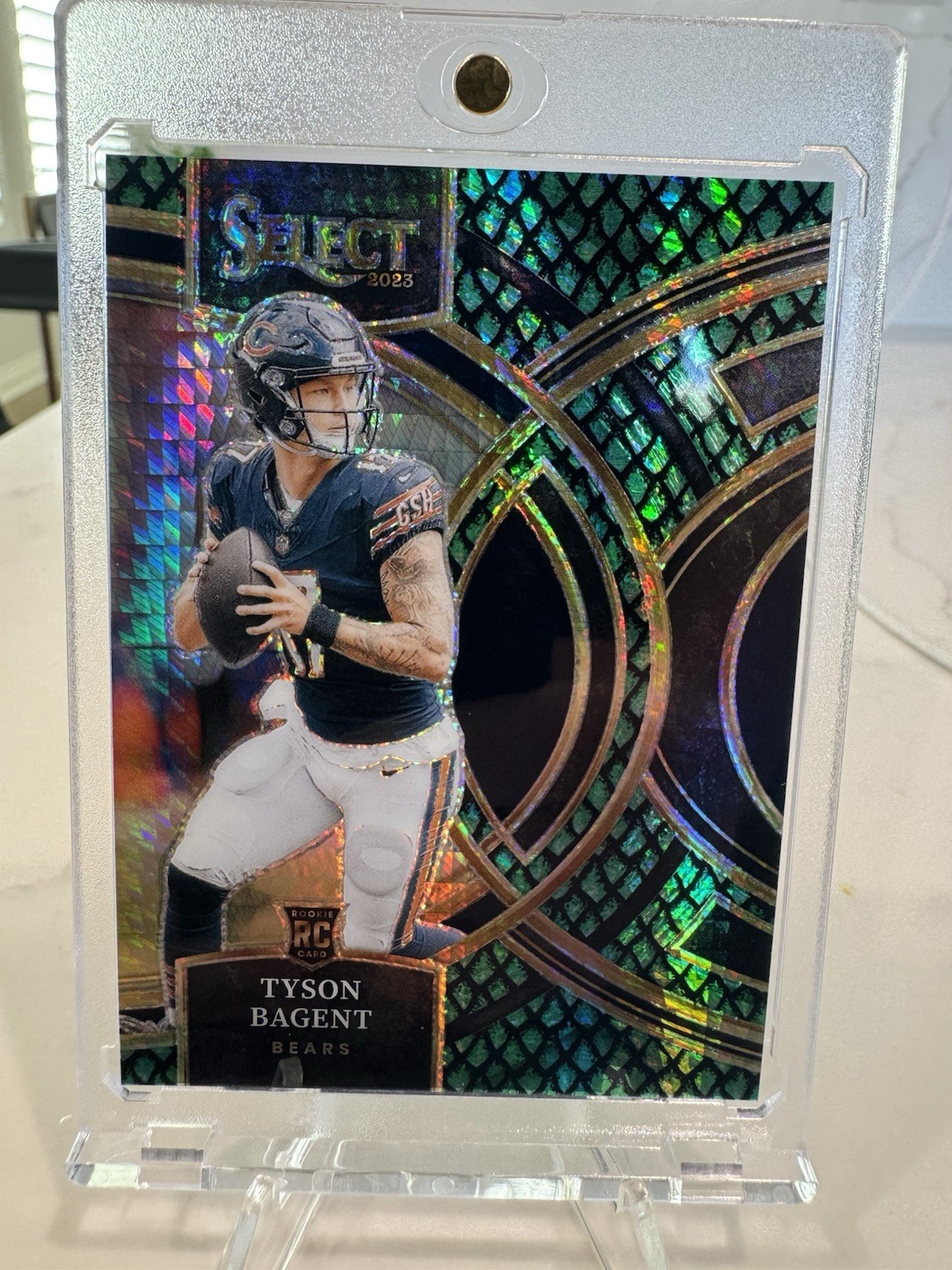 2023 Panini Select - Premier Level Tyson Bagent #123 Dragon Scale Prizm /70 (RC)