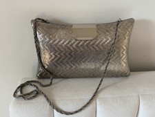 Vtg 1970s Saks Fifth Avenue Italy Minaudiere Metal Evening Clutch REA