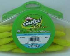 Berkley GASHPSM4-CH 4" Gulp Alive 8 Oz 1/2 Pint Size Chartreuse