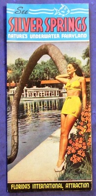 Broschüre Silver Springs Nature's Underwater Fairyland Florida 50er Jahre