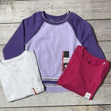 Lot Of Girls Long Sleeve Shirts Size XS 4-5 . NWT Purple Sweatshirt  2 Tees.