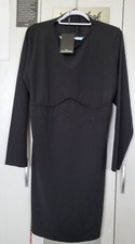 BNWT PRETTY LITTLE THING SIZE 24 BLACK BODYCON  DRESS