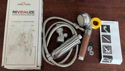Vida Cora REVIDALIZE Hair Thinning Therapy Filtered Shower Head System with Puls