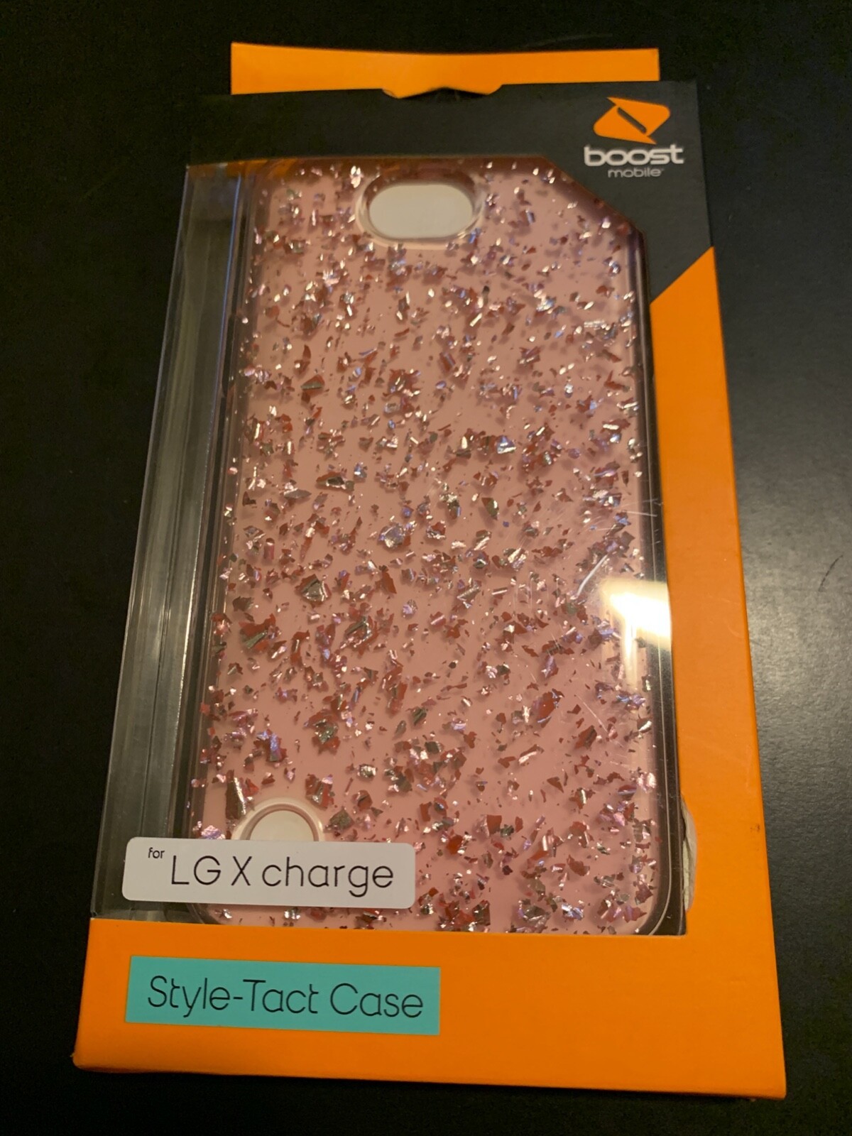 RARE NEW Boost Mobile LG X CHARGE Style Tact Armor Case Cover  Gold Silver