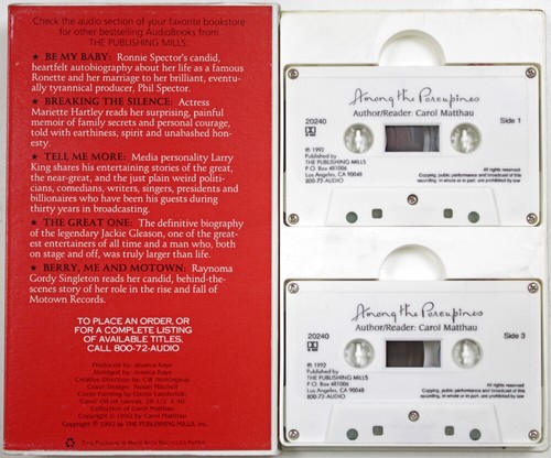 Among the Porcupines - Audio Cassette - Autobiography Hollywood Carol Matthau - Imagen 3 de 5