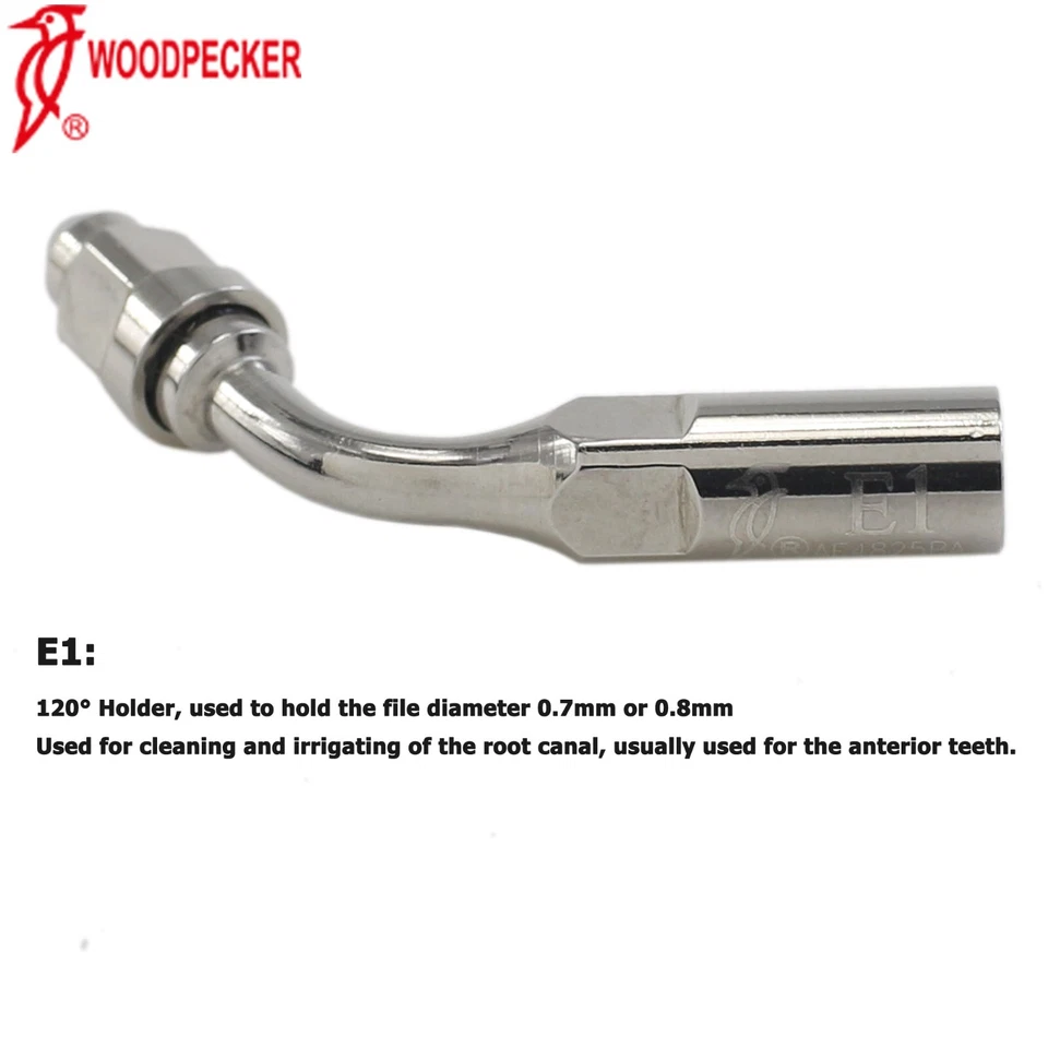 100% Woodpecker Dental Ultrasonic Scaler Tip Endo E1 E2 Root Canal Cleaning EMS - Image 2 of 4