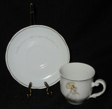 Vintage Holly Hobbie mini teacup saucer set with stand  HH3 .