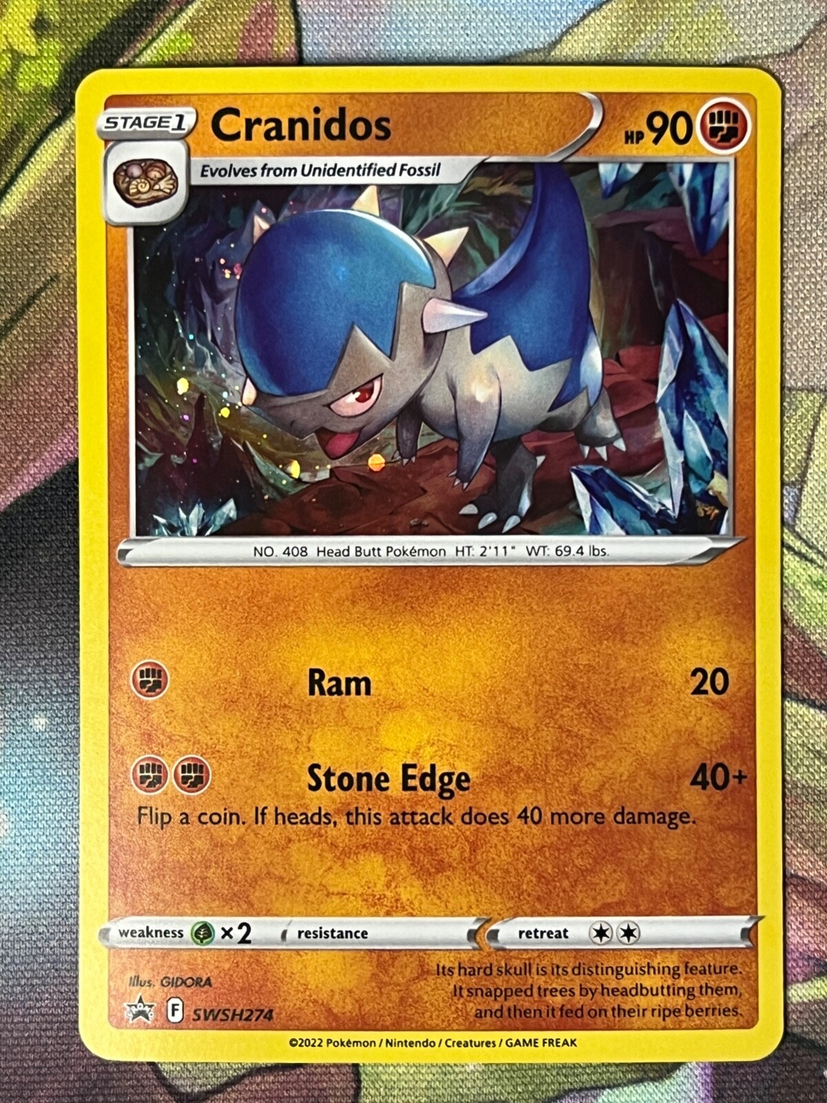 Pokémon TCG Cranidos SWSH Black Star Promos SWSH274 Holo Promo