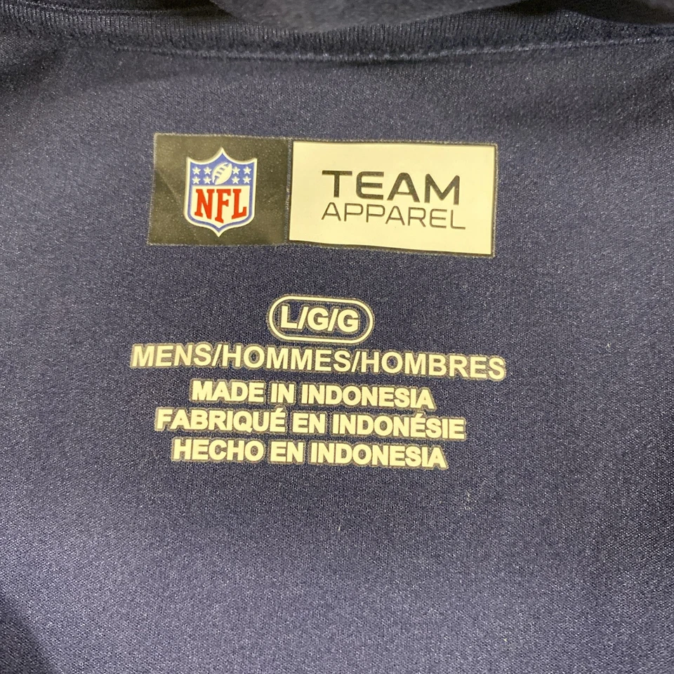 Camisa Dallas Cowboys Para Hombre L Grande Ble Manga Larga 1/4 Cremallera Ropa de Equipo Foto 4 de 4