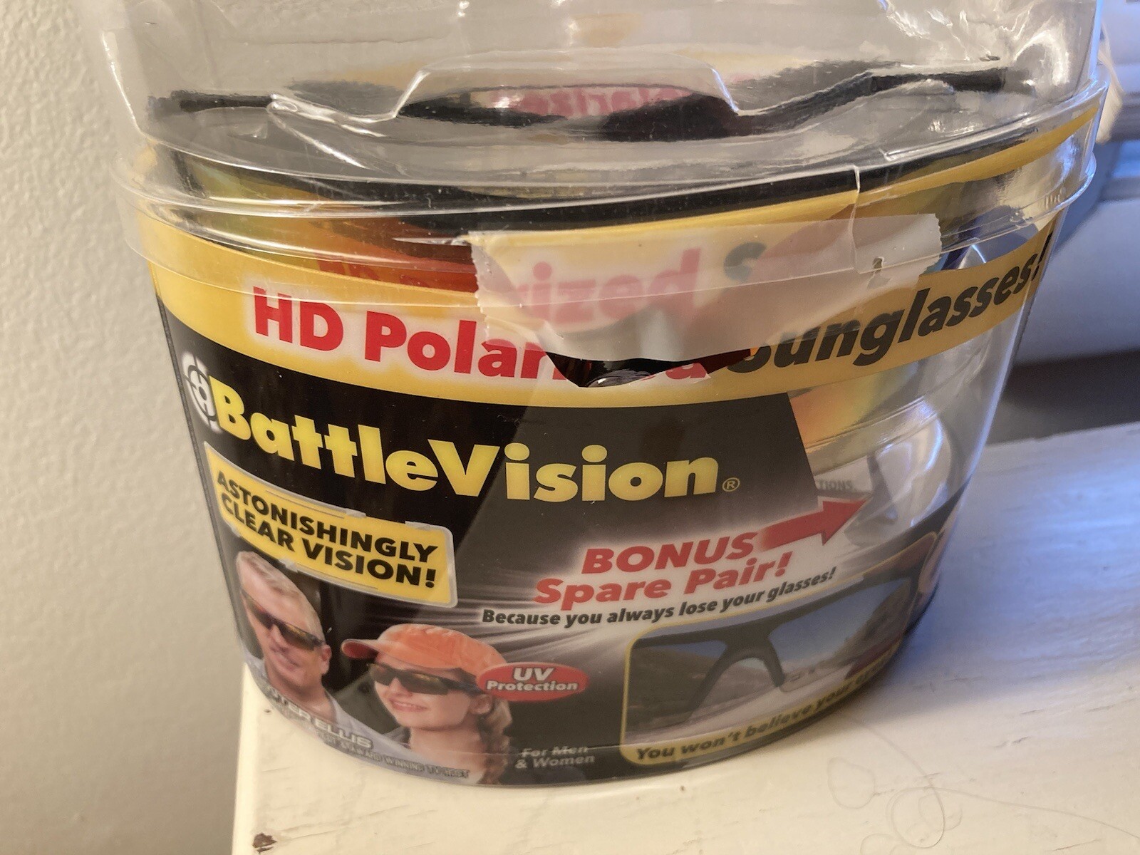 BattleVision HD Polarized Sunglasses 2 Pairs, Eliminate Glare Clear Vision