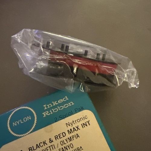 Nylon Typewriter Ribbon Unopened E 201 Black And red Max Int PRINTING CALC - Picture 5 of 6