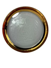 Lot Of 4 Annieglass Roman Dinner Plate - Crackled 24k Gold Rimmed  - Classic 10”