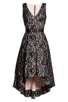 sachin and babi light blue dress Eliza J Women's Black Lace-Top Boat-Neck Dress  COUTUREPOINT