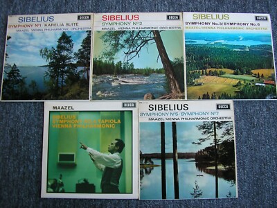 SIBELIUS: SEVEN SYMPHONIES      MAAZEL / VIENNA  PHILHARMONIC    5LP   WBg   NM