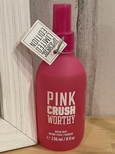 New Victoria's Secret   Pink Crush Worthy Mood Mist 8 Oz. Gardinia Face  Body
