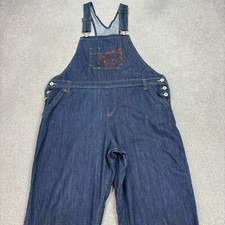 Dickies Dungarees Womens 40x30 Blue Bib Overalls Workwear Denim Carpenter Lady