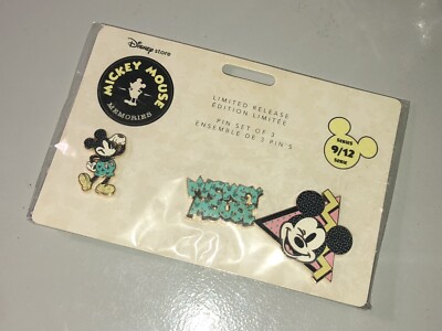 Disney Mickey Mouse Memories 3 Pin Set September 9/12 Limited Edition Release