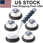 Stainless Steel Scrubber with Handle,Heavy Duty Cleaning Supplies for Pots, Pans