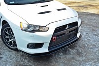 Cup Spoilerlippe Schwarz Mitsubishi Lancer Evo X Front Spoiler Schwert V1 Black
