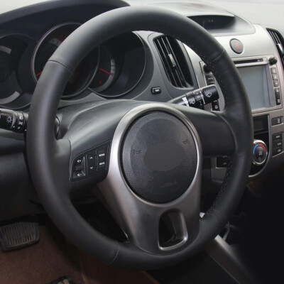 Alcantera Steering Wheel Cover Real Leather Wheel Wrap for KIA VENGA CERATO A