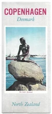 Vintage Denmark Copenhagen North Zealand Travel Tourist Brochure Map 1950s