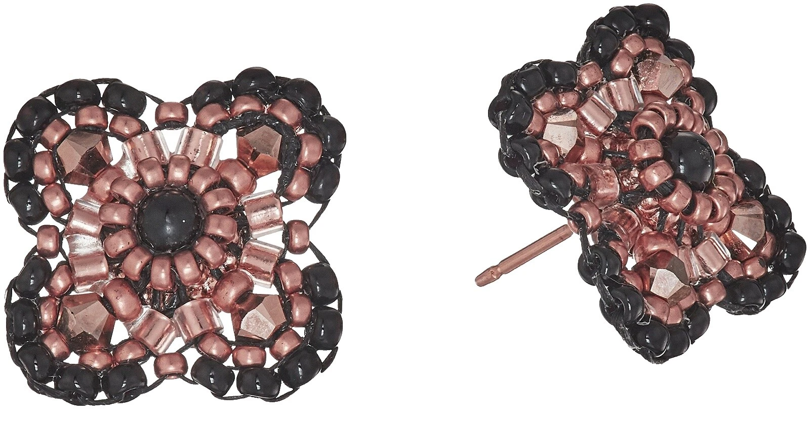 Onyx Onyx Oro Rosa Pendientes de Moda