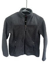 32 Degrees Heat Full Zip Pockets Sherpa Fleece Blue Jacket Youth Medium 10/12