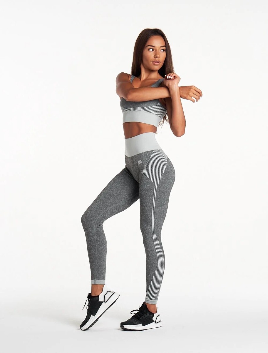 Pursue Fitness Adapt Seamless Workout Leggings Light Grey XS UK