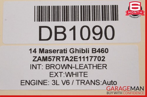 14-17 Maserati Ghibli M157 Front Left Side Lower Bottom Seat Cushion Cover Brown - Picture 12 of 12