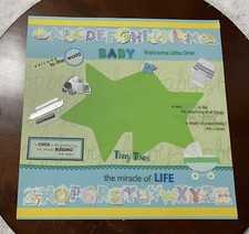 Baby Newborn-12 x 12 premade scrapbook page
