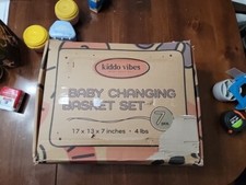 NEW Kiddo Vibes Baby Changing Basket For Nursery Table Set. Moses Basket Set