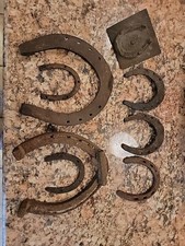 Used 8 rustic Horseshoes For Metal art/Wedding/Decorations/Decor Very Nice 