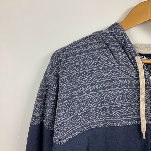 KingSize Men's Big & Tall French Terry Snow Lodge Hoodie Lounge Set Size XL - 第 3/19 張圖片