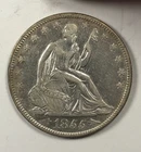 1855 Seated Liberty Half Dollar. .50. With Arrows. Net Extra Fine.