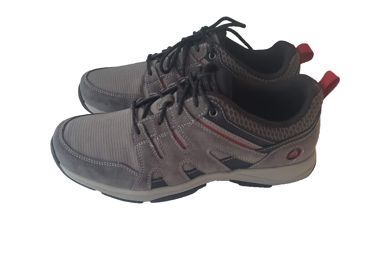 Rockport Mens Chranson Lace Up Suede Sneakers Gray Size M